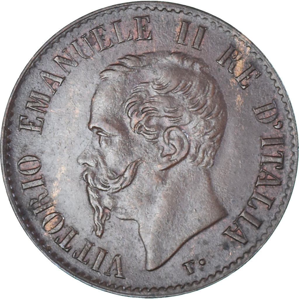 Moeda, Itália, Vittorio Emanuele II, Centesimo, 1867, Milan, AU(55-58), Cobre