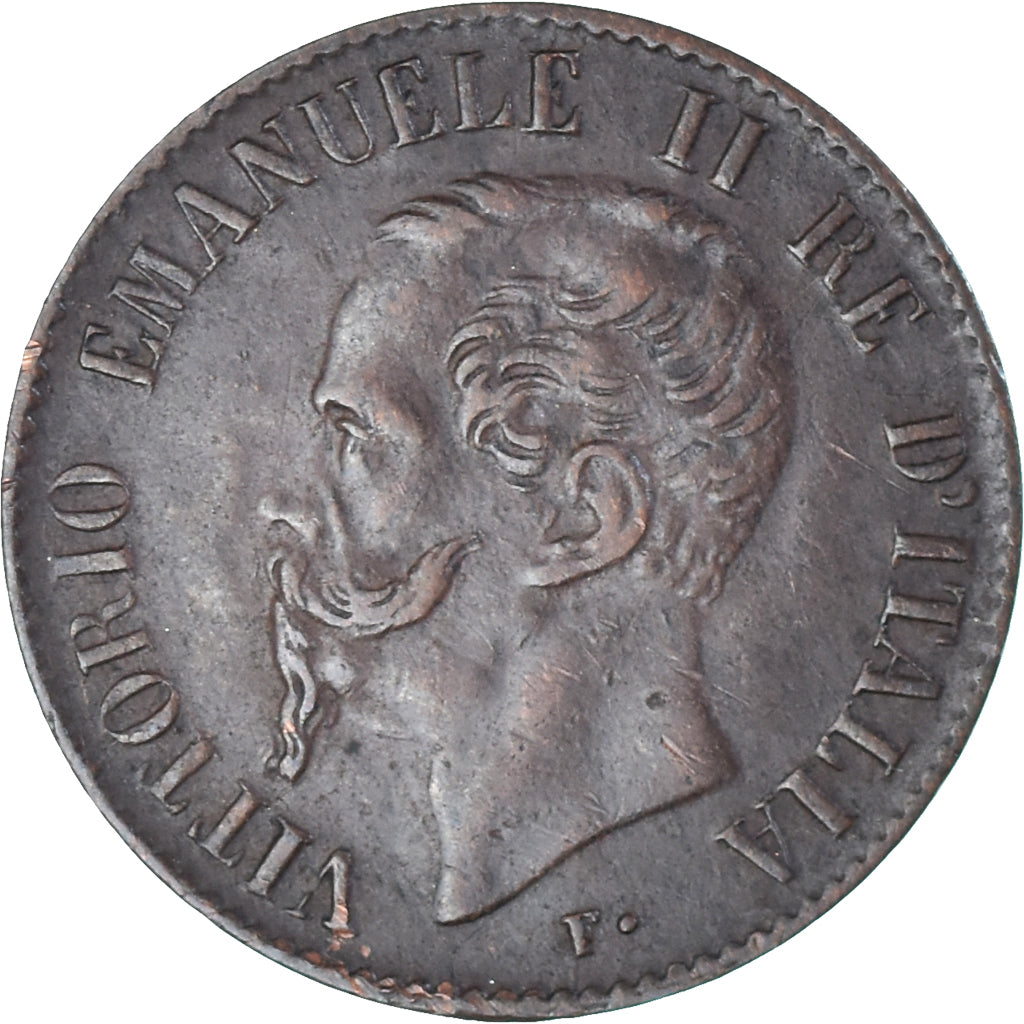 Moeda, ESTADOS ITALIANOS, Centesimo, 1867, Milan, AU(50-53), Cuivre, KM:1.1