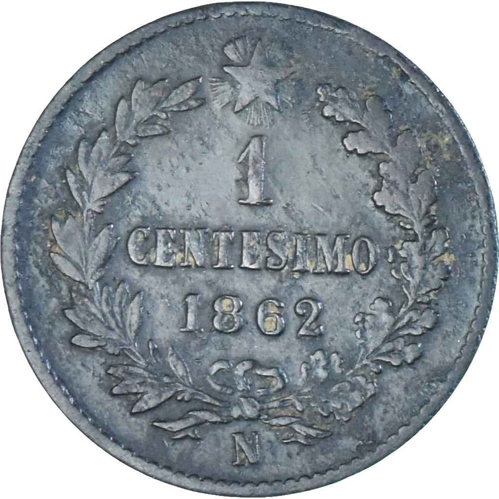 Coin, Italy, Vittorio Emanuele II, Centesimo, 1862, Naples, VF(30-35), Copper