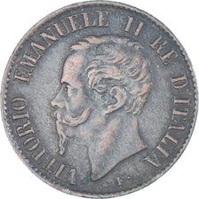 Coin, Italy, Centesimo, 1861, Milan, VF(30-35), Bronze, KM:1.1