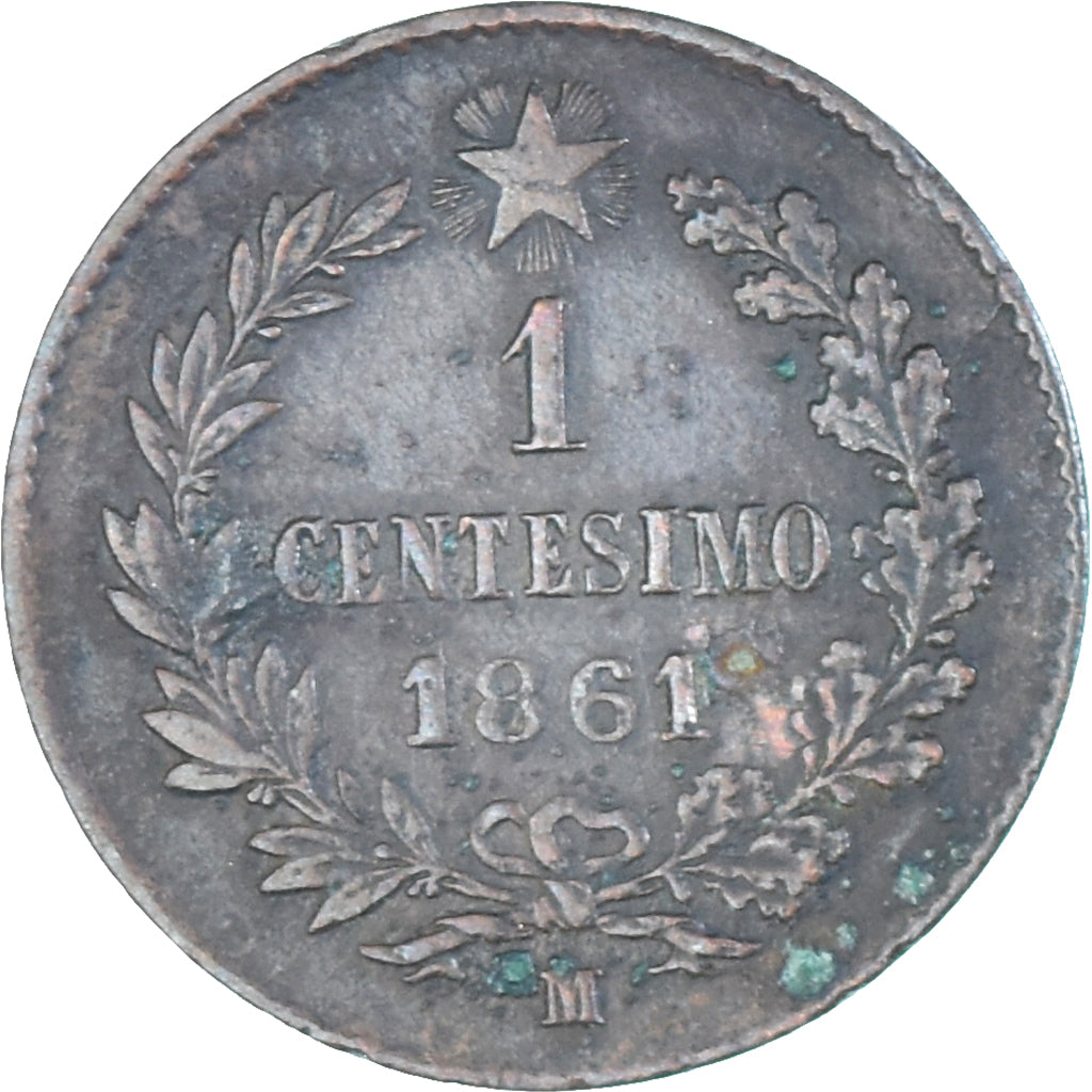 Coin, Italy, Centesimo, 1861, Milan, VF(30-35), Bronze, KM:1.1