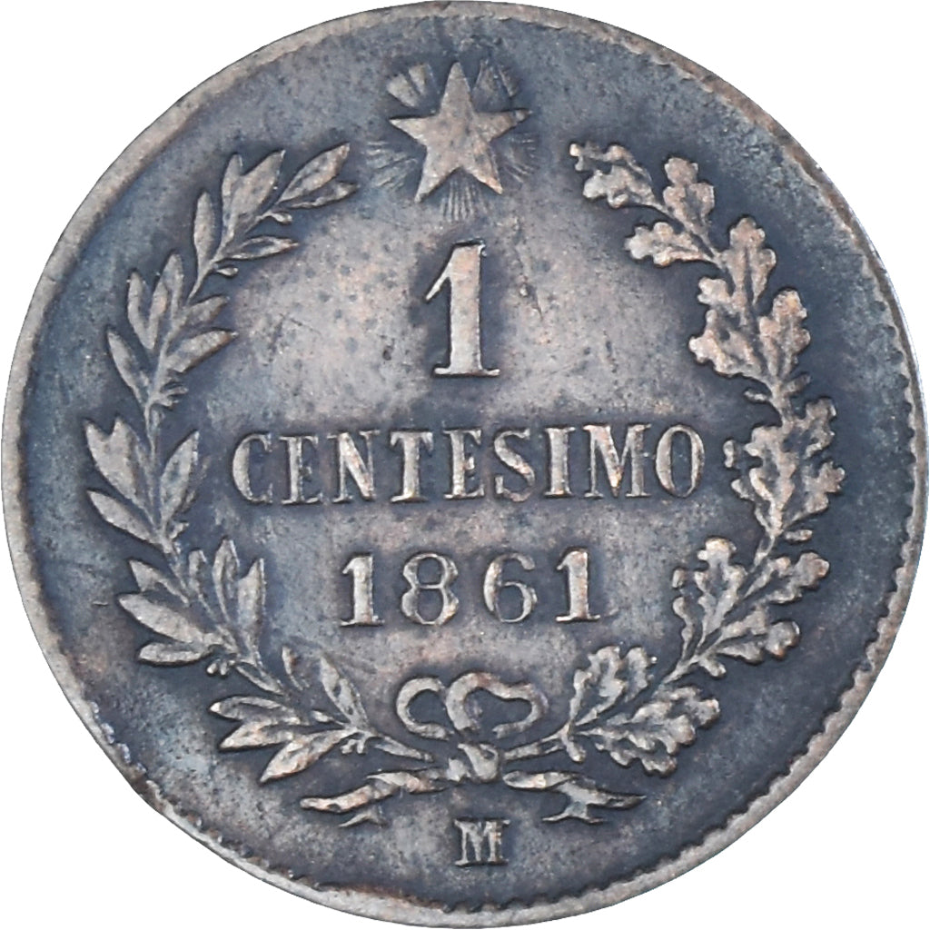 Coin, Italy, Centesimo, 1861, Milan, VF(30-35), Bronze, KM:1.1
