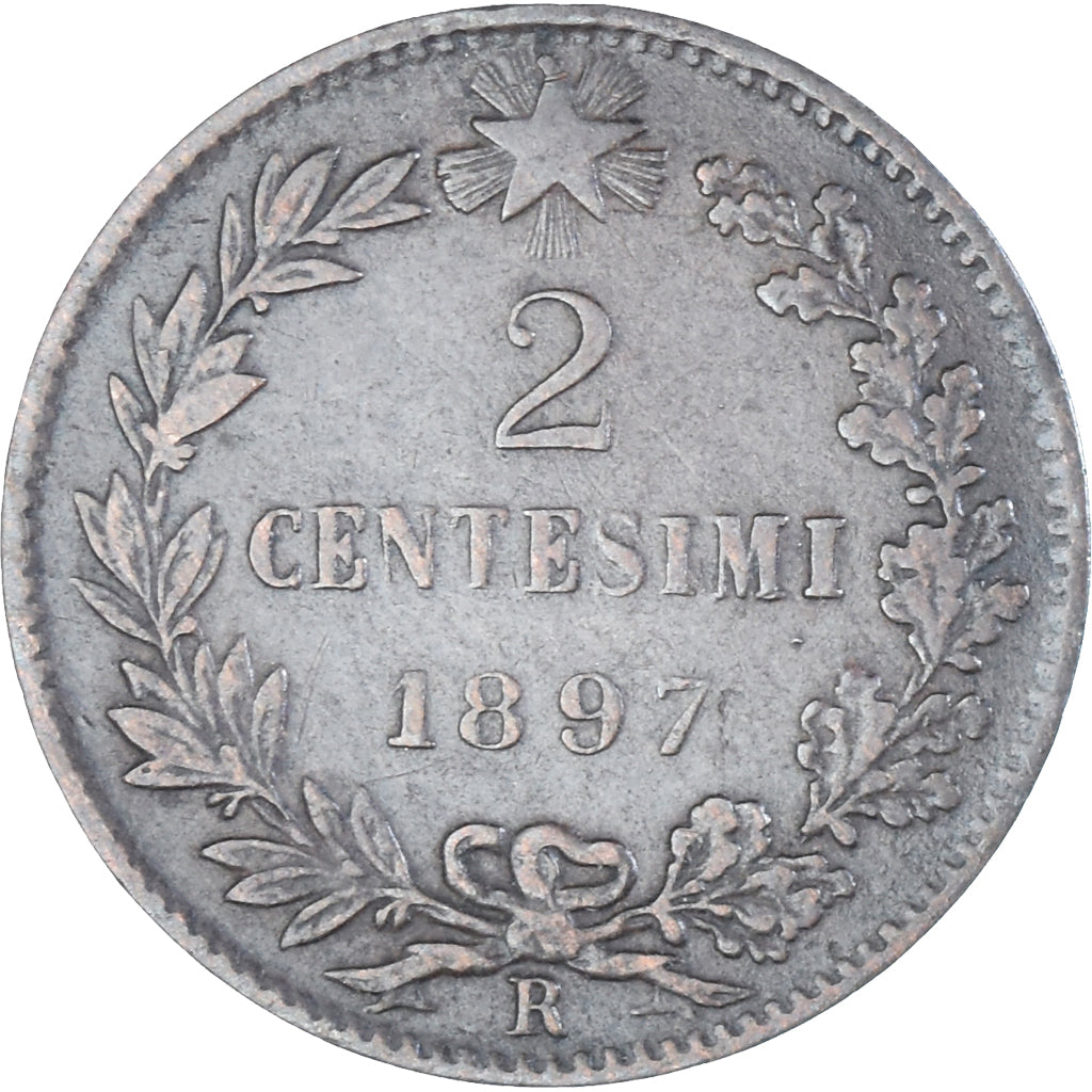 Coin, Italy, Umberto I, 2 Centesimi, 1897, Rome, EF(40-45), Copper, KM:30