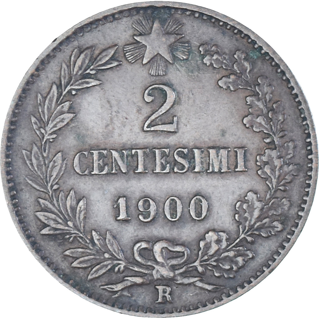 Coin, Italy, Umberto I, 2 Centesimi, 1900, Rome, EF(40-45), Copper, KM:30