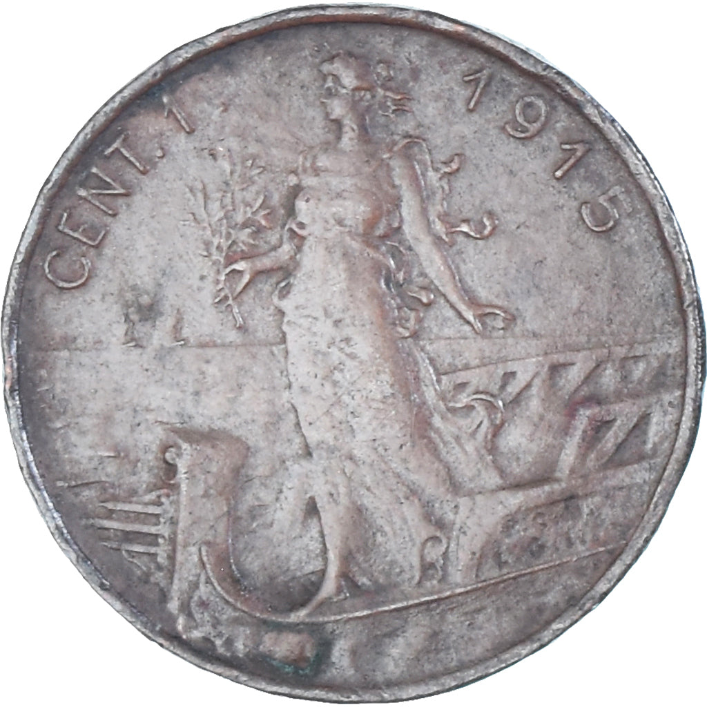 Coin, Italy, Centesimo, 1915, VF(30-35), Copper, KM:40