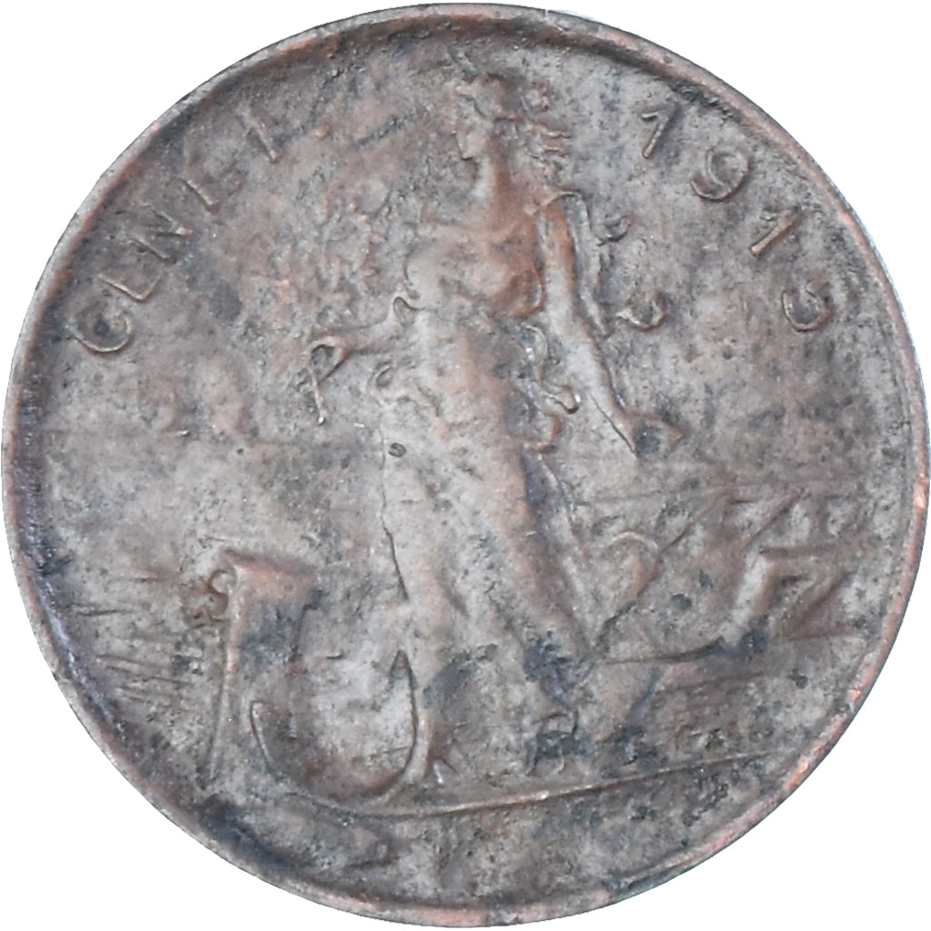 Moneta, Włochy, Centesimo, 1915, Rome, AU(50-53), Miedź, KM:40