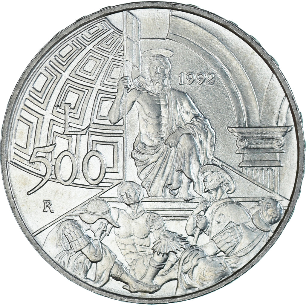 Coin, Italy, 500 Lire, 1992, Rome, Piero della Francesca.FDC, MS(65-70), Silver