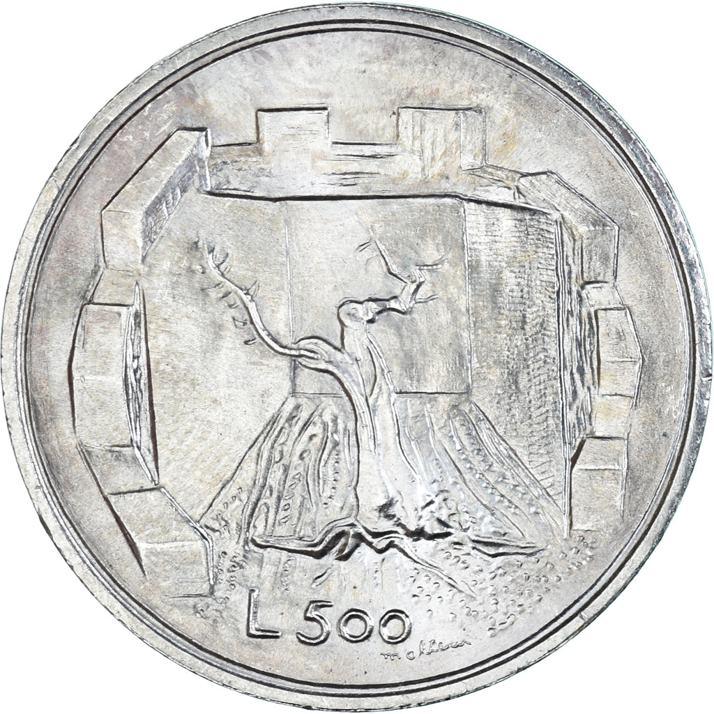 Coin, San Marino, 500 Lire, 1976, Rome, FDC, MS(65-70), Silver, KM:58