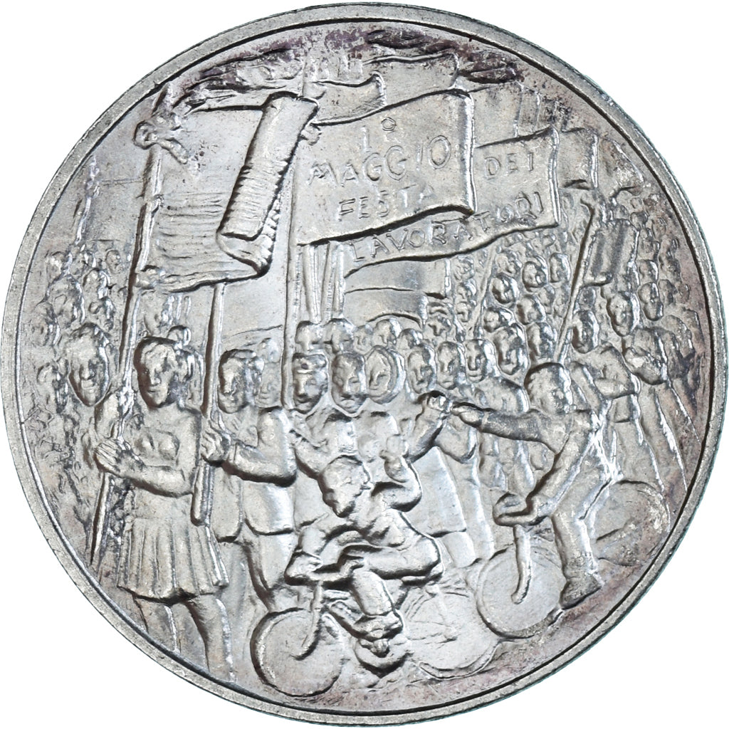 Coin, San Marino, 500 Lire, 1978, Rome, 1 May Labour Day, MS(65-70), Silver