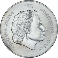Moeda, Antilhas Neerlandesas, 25 Gulden, 1973, Royal Canadian Mint, Juliana 25