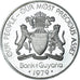 Moneda, Guyana, 5 Dollars, 1979, Franklin Mint, BE, MBC+, Plata, KM:43a