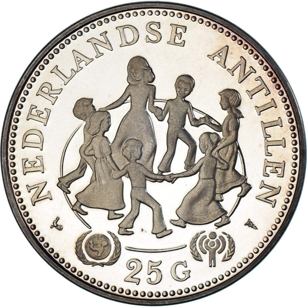 Coin, Netherlands Antilles, Juliana, 25 Gulden, 1979, Utrecht, Year of child.BE