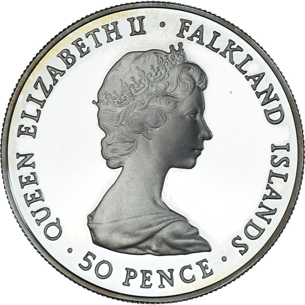 Coin, Falkland Islands, Elizabeth II, 50 Pence, 1982, Royal Mint,, Liberation;