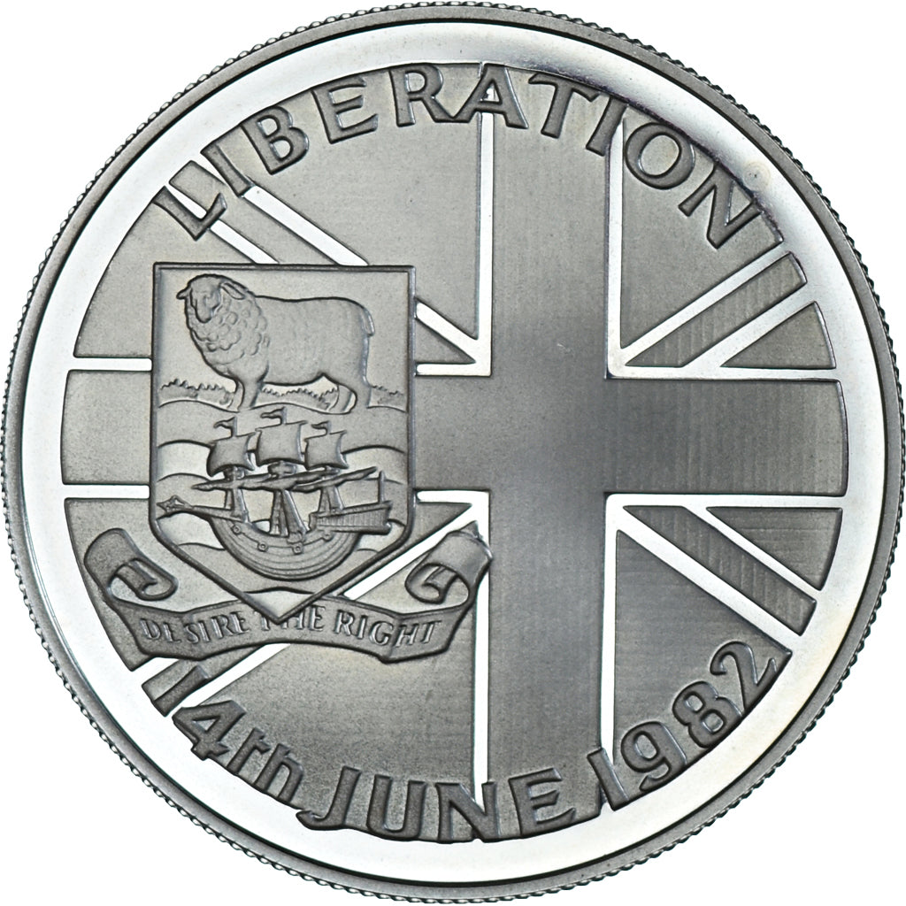 Coin, Falkland Islands, Elizabeth II, 50 Pence, 1982, Royal Mint,, Liberation;