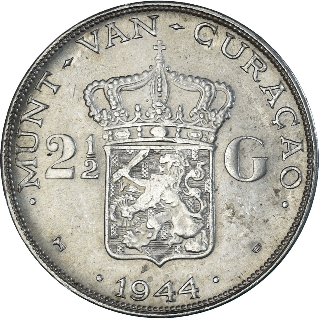 Monnaie, Antilles néerlandaises, 2-1/2 Gulden, 1944, United States Mint