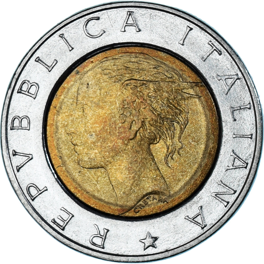 Coin, Italy, 500 Lire, 1994, Rome, AU(50-53), Bi-Metallic, KM:167