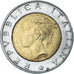 Moneta, Włochy, Istituto Nazionale di Statistica, 500 Lire, 1996, Rome