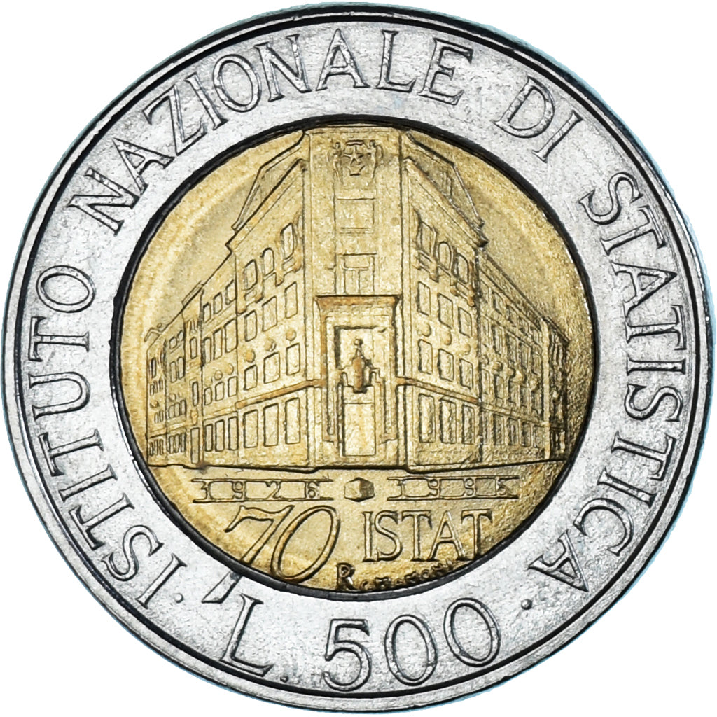 Coin, Italy, Istituto Nazionale di Statistica, 500 Lire, 1996, Rome, EF(40-45)