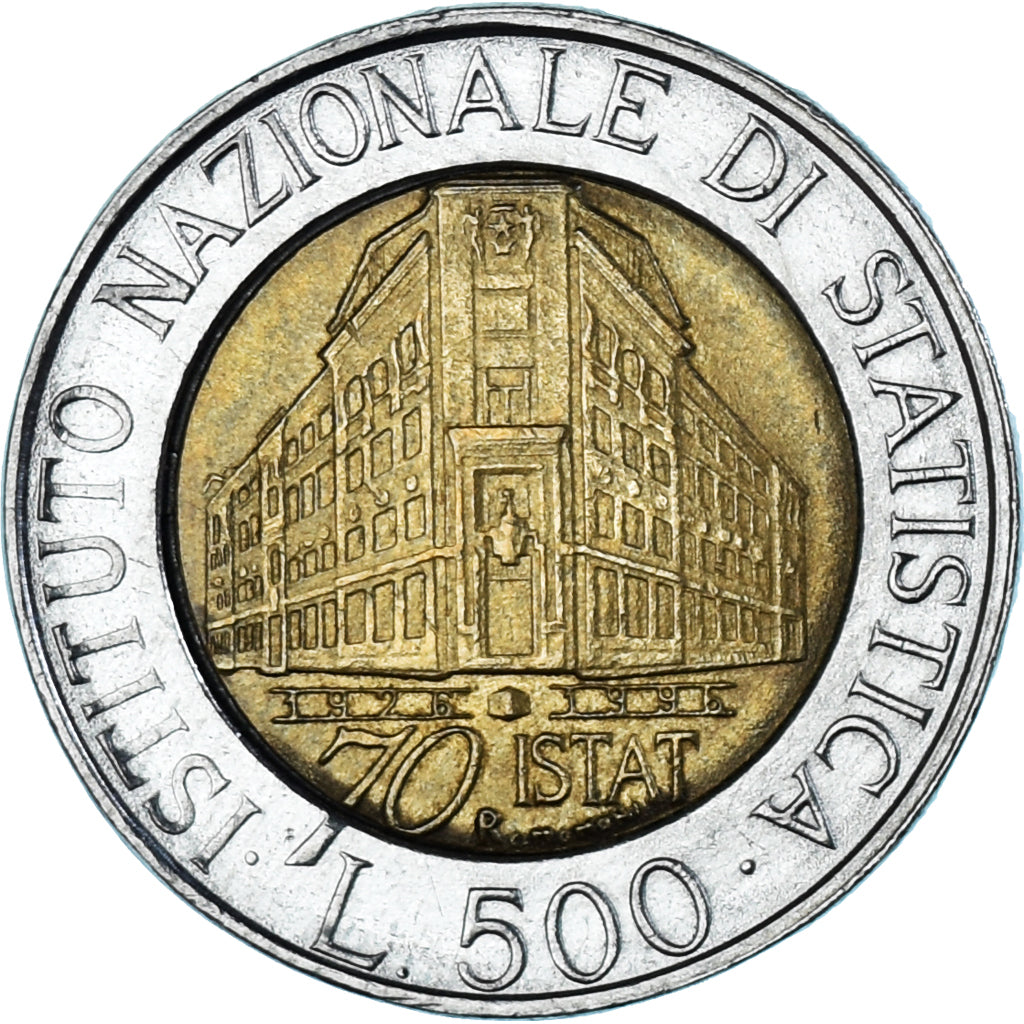 Münze, Italien, Istituto Nazionale di Statistica, 500 Lire, 1996, Rome, SS