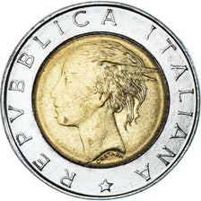 Coin, Italy, 500 Lire, 1997, Rome, AU(55-58), Bi-Metallic, KM:187