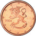 Finlândia, Euro Cent, 2004, MS(65-70), Aço Cromado a Cobre