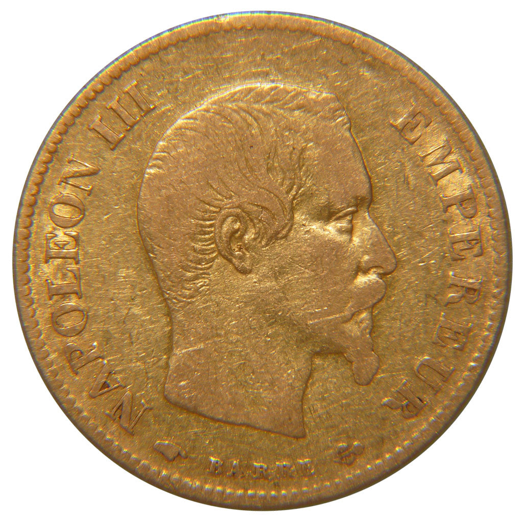 FRANCE, Napoléon III, 10 Francs, 1859, Paris, VF(30-35), Gold, Gadoury #1014, 3.