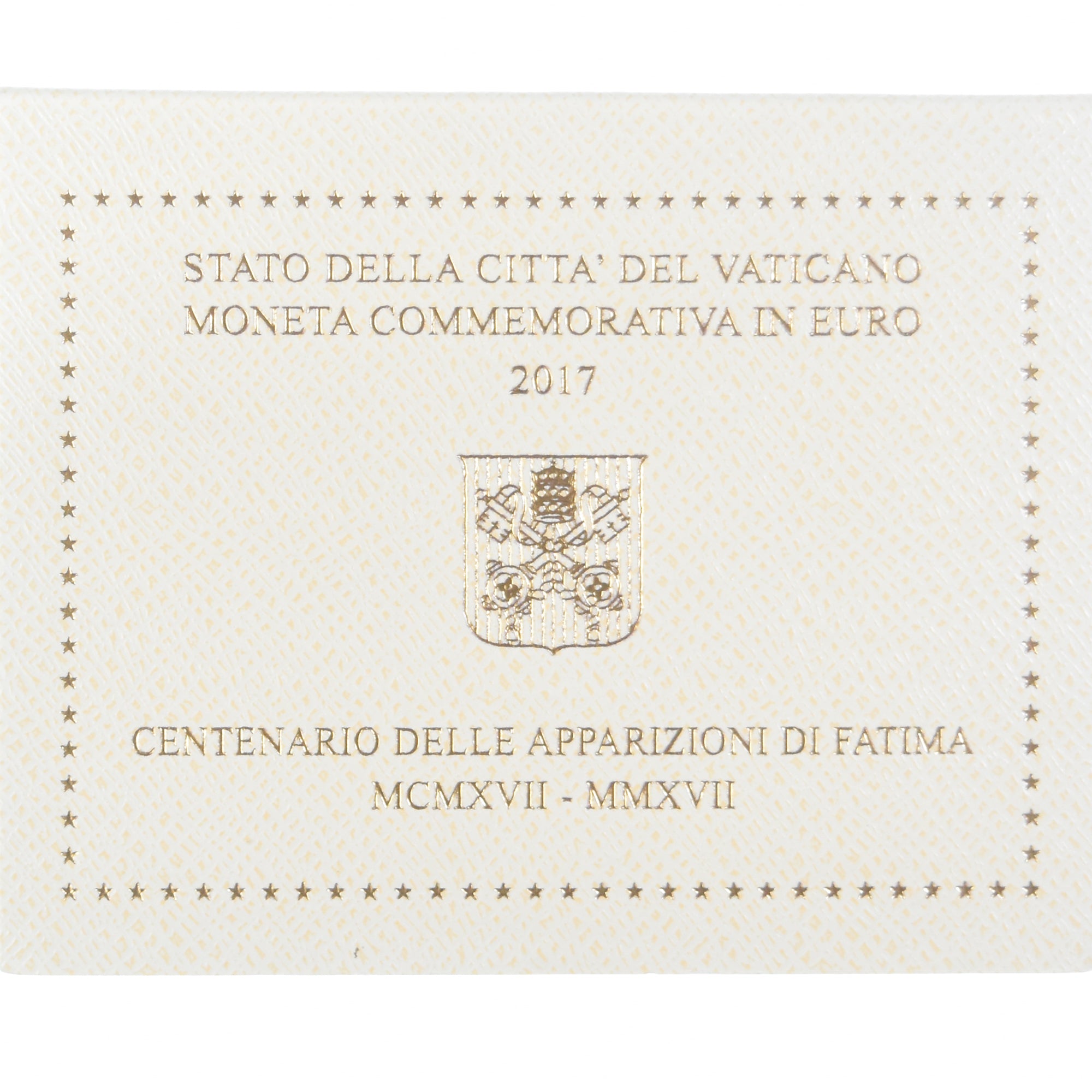 Vatican, 2 Euro, Fatima apparitions, 2017, Rome, MS(65-70), Bi-Metallic
