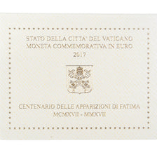 Vatican, 2 Euro, Fatima apparitions, 2017, Rome, MS(65-70), Bi-Metallic
