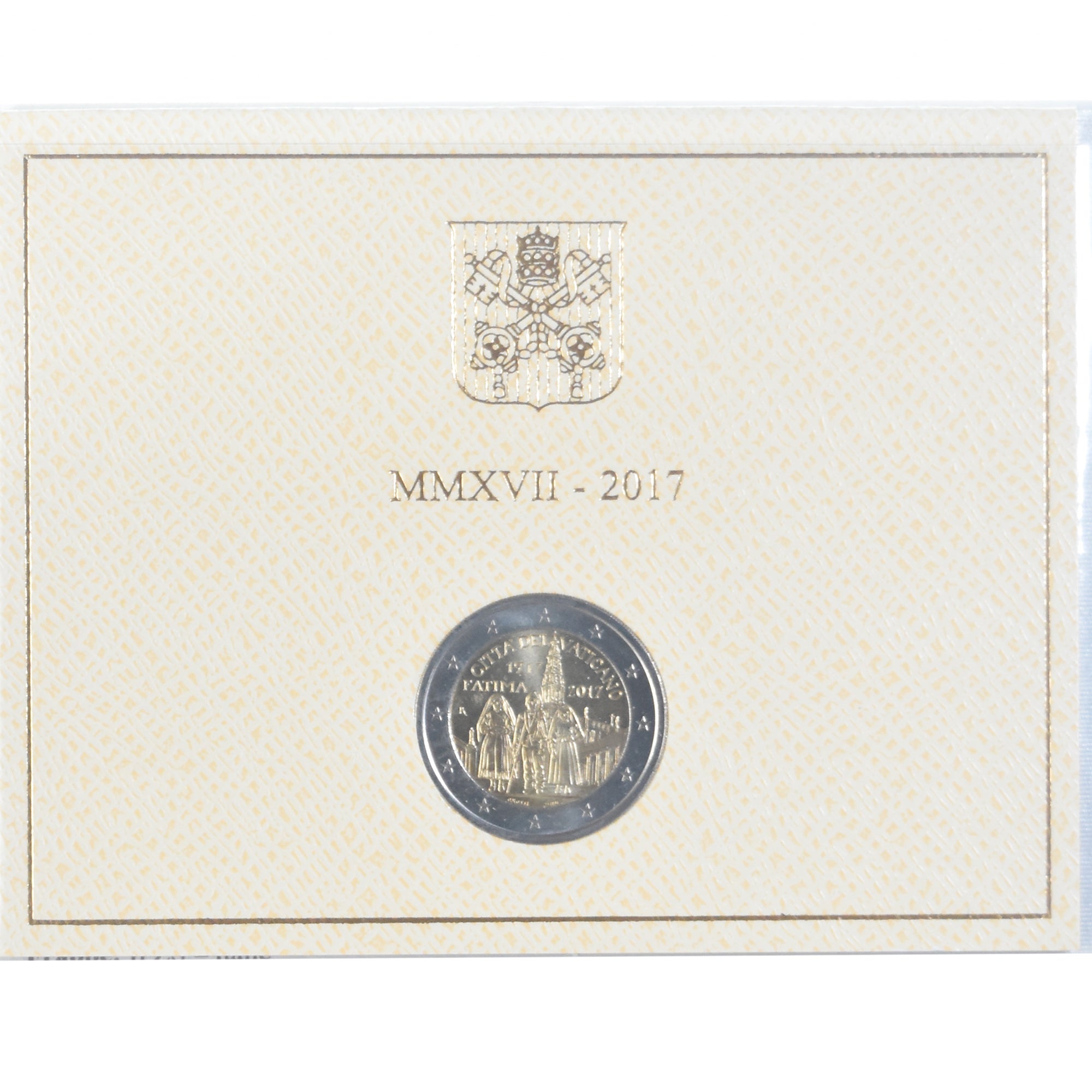 Vatican, 2 Euro, Fatima apparitions, 2017, Rome, MS(65-70), Bi-Metallic