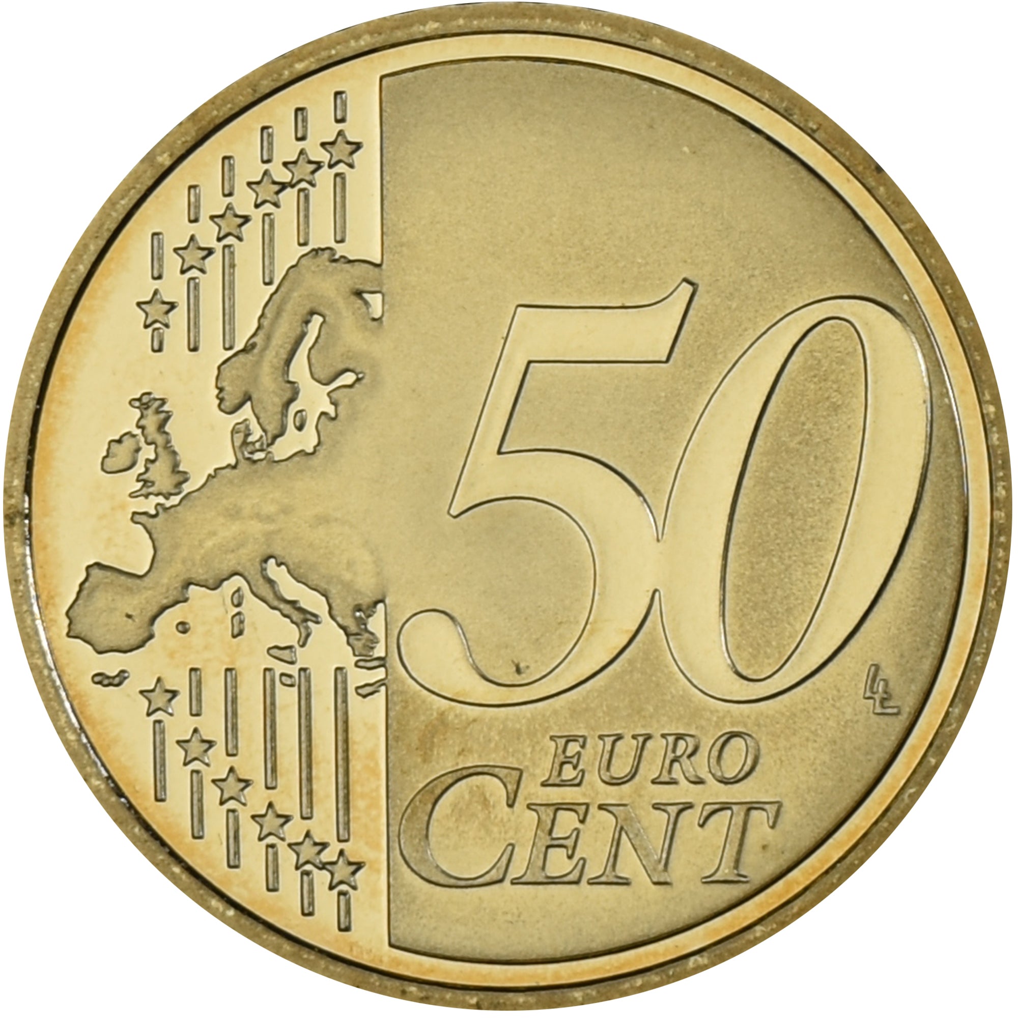 France, 50 Euro Cent, 2008, Paris, BE, MS(65-70), Brass, KM:1412