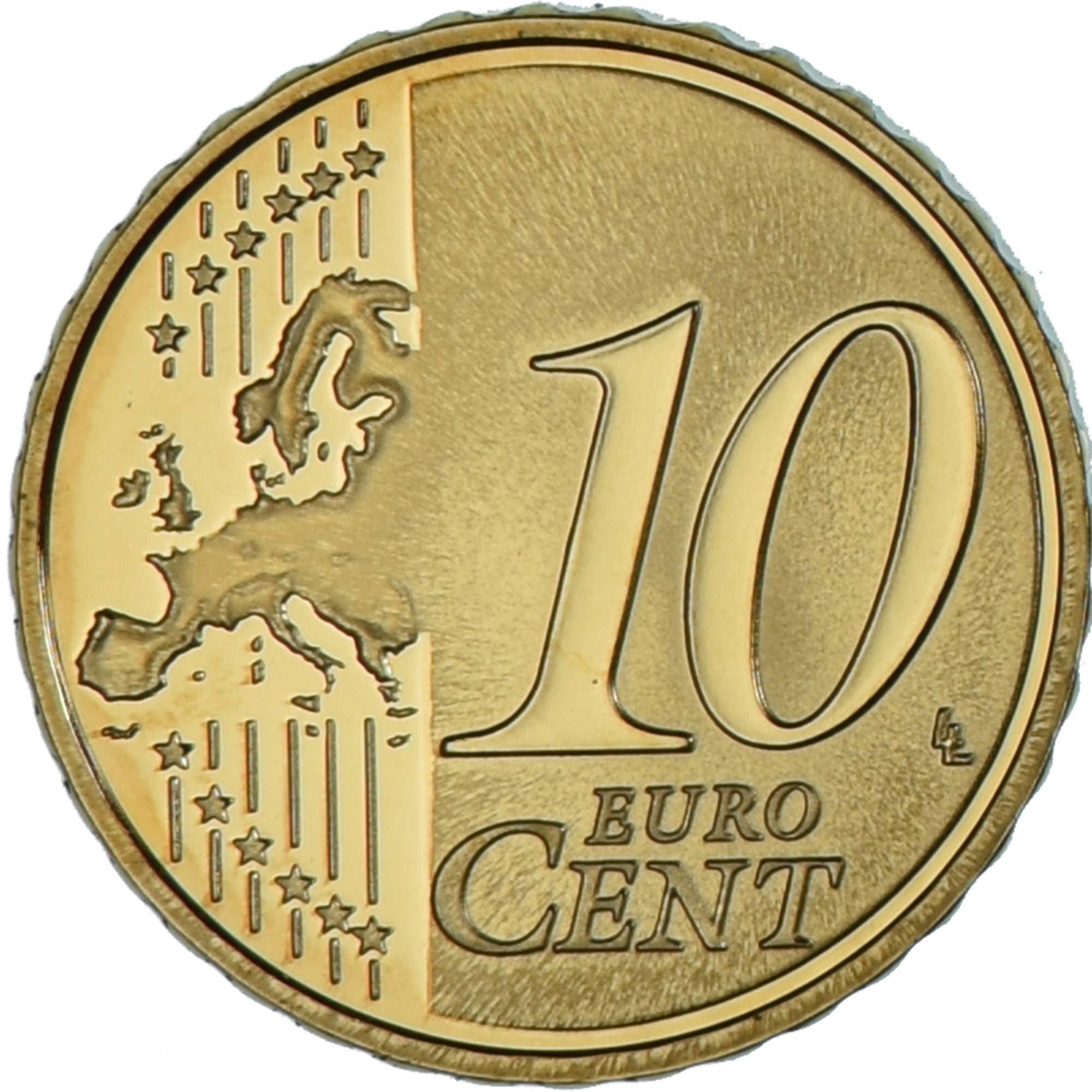 Francia, 10 Euro Cent, 2008, Paris, Proof / BE, FDC, Latón, KM:1410