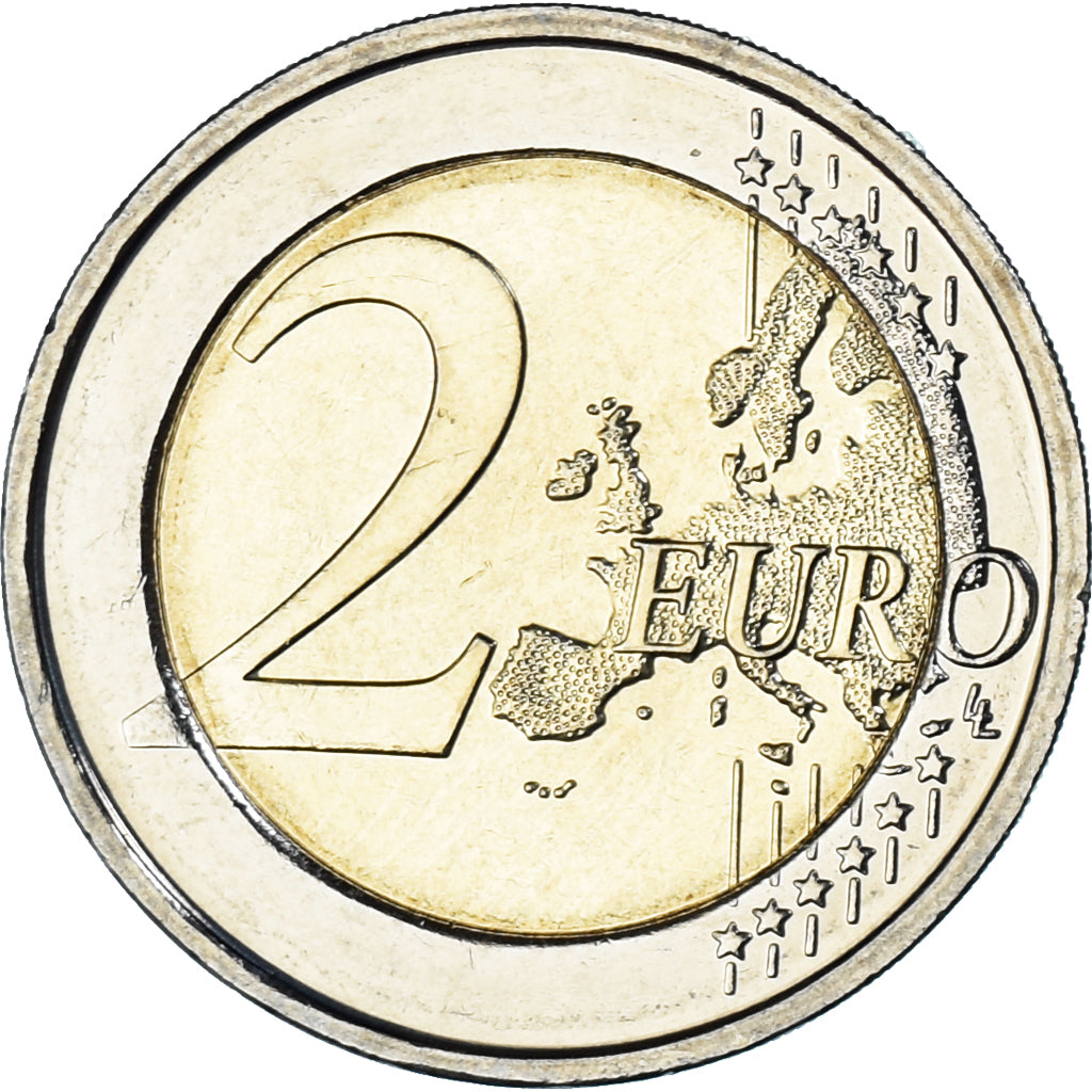 Francja, 2 Euro, Fantaisy coinage .colorized. noël, MS(63), Bimetaliczny