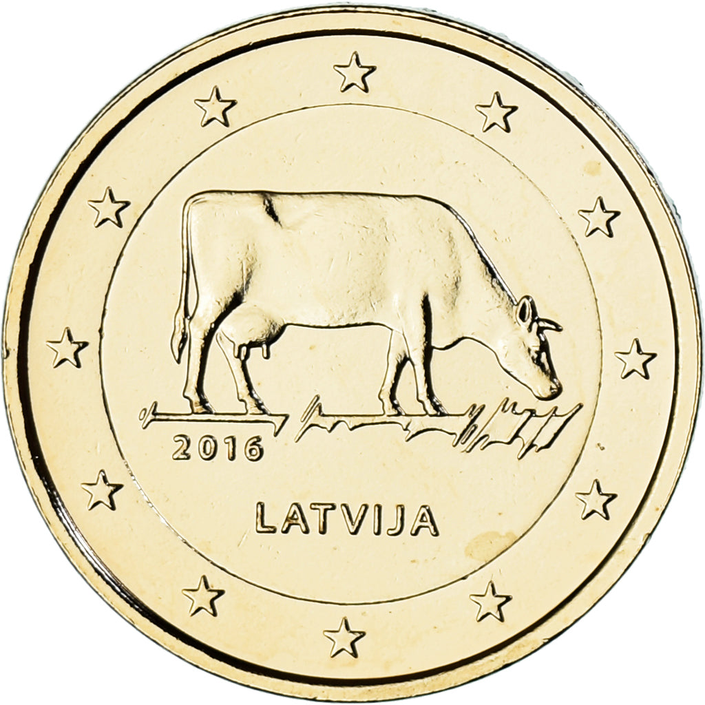Latvia, 2 Euro, 2016, Fantaisy coinage .Dorée, MS(63), Goldine