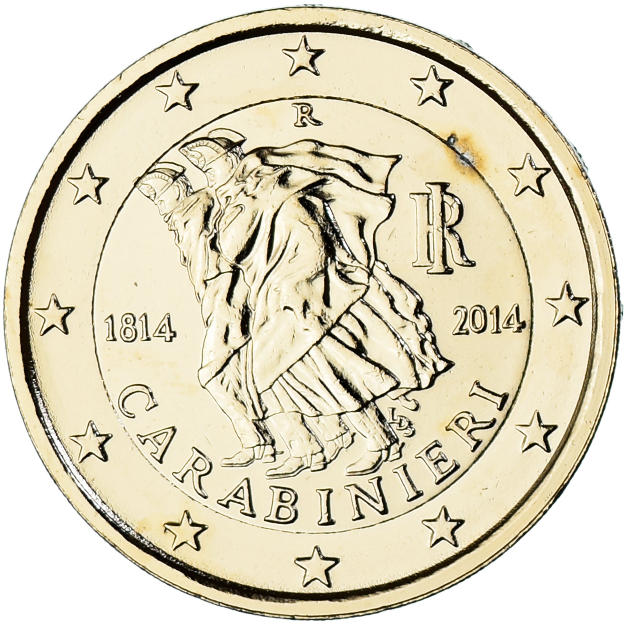 Italy, 2 Euro, 2014, Fantaisy coinage .Dorée, MS(63), Goldine