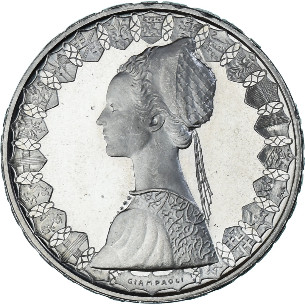Coin, Italy, 500 Lire, 1968, Rome, Christopher Columbus's ships, the Nina, Pinta