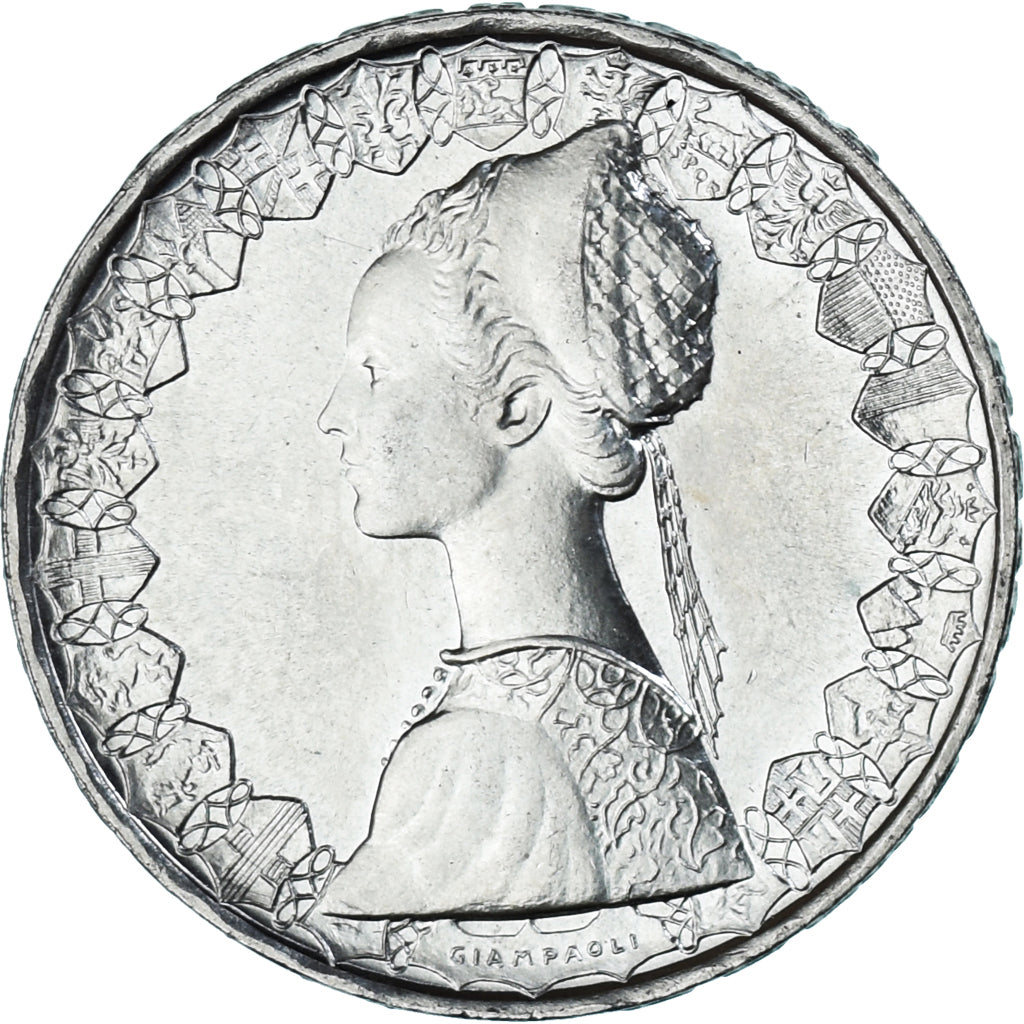 Coin, Italy, 500 Lire, 1980, Rome, MS(63), Silver, KM:98