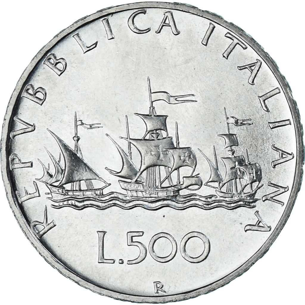 Coin, Italy, 500 Lire, 1980, Rome, MS(63), Silver, KM:98