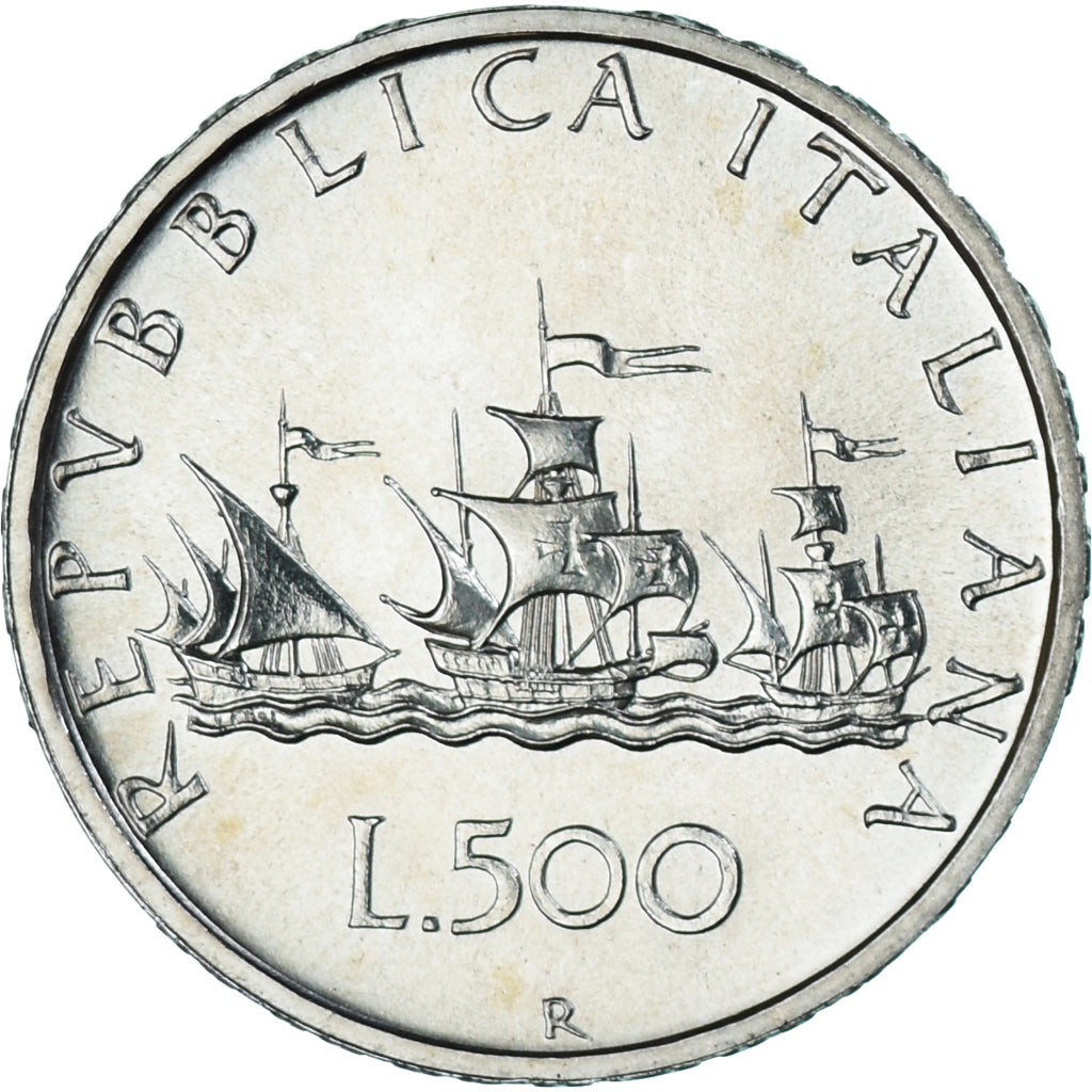Coin, Italy, 500 Lire, 1990, Rome, AU(55-58), Silver, KM:98