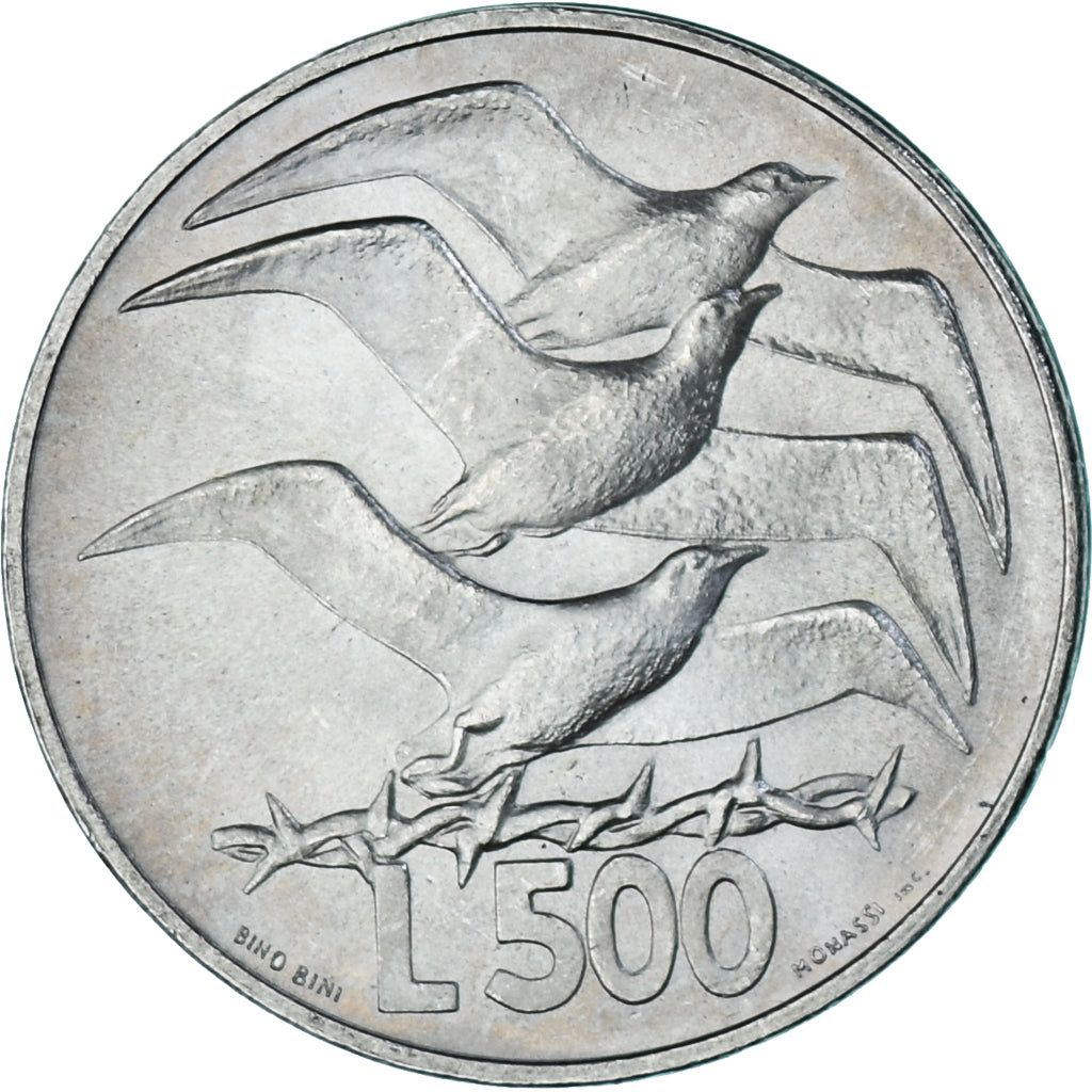 Coin, San Marino, 500 Lire, 1975, Rome, MS(63), Silver, KM:47