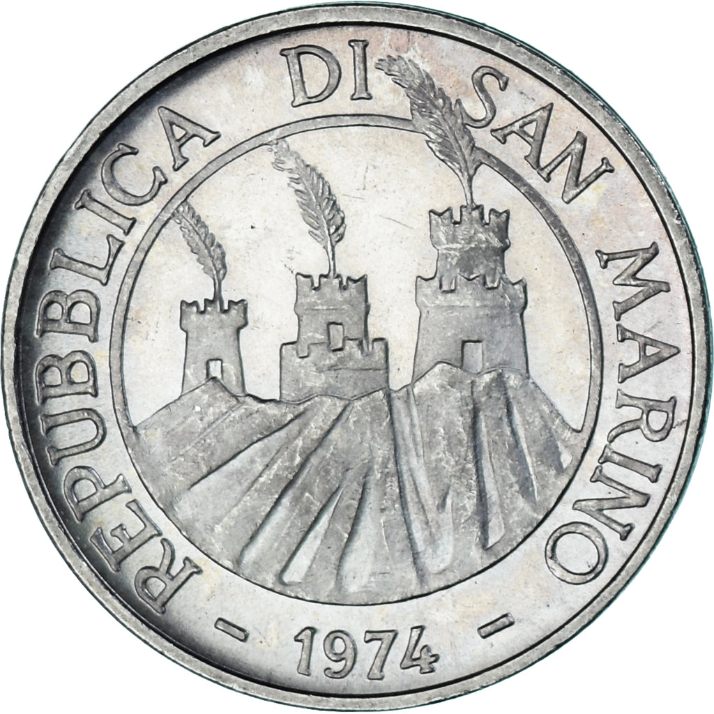 Coin, San Marino, 500 Lire, 1974, Rome, MS(63), Silver, KM:37