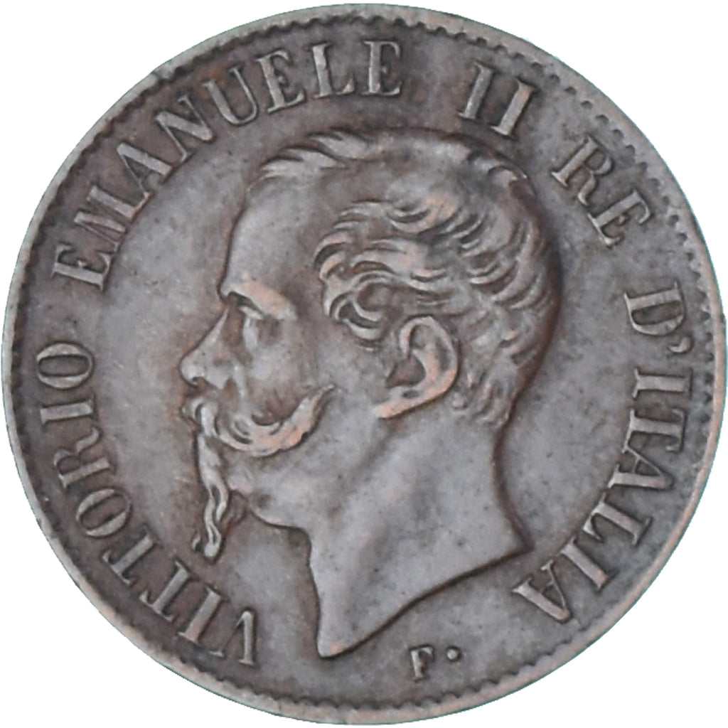 Coin, Italy, Vittorio Emanuele II, Centesimo, 1867, Milan, AU(55-58), Copper