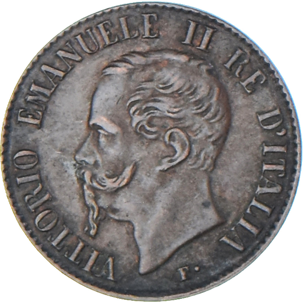Coin, Italy, Vittorio Emanuele II, Centesimo, 1867, Milan, AU(55-58), Copper