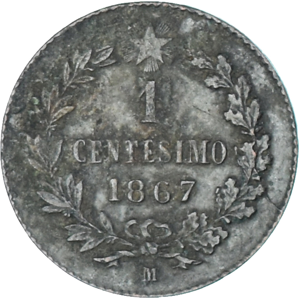 Münze, Italien, Vittorio Emanuele II, Centesimo, 1867, Milan, SS, Kupfer