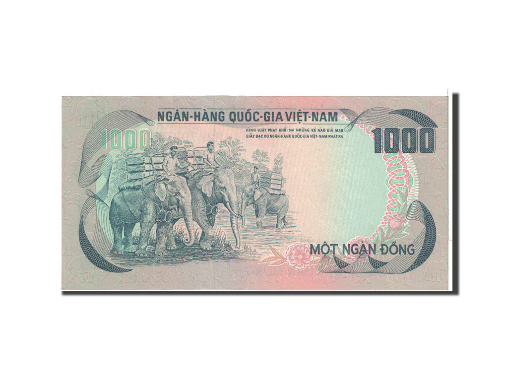 Geldschein, South Viet Nam, 1000 D<ox>ng, 1972, Undated, KM:34a, UNZ-