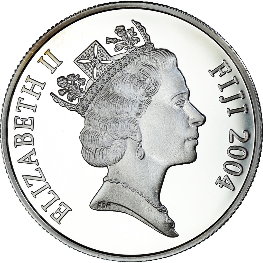 Monnaie, Fidji, 2 Dollars, 2004, Valcambi SA, Balerna, Suisse, Coupe du monde de