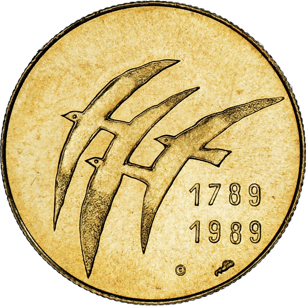 France, Medal, Révolution Française, Serment du Jeu de Paume, History, 1989