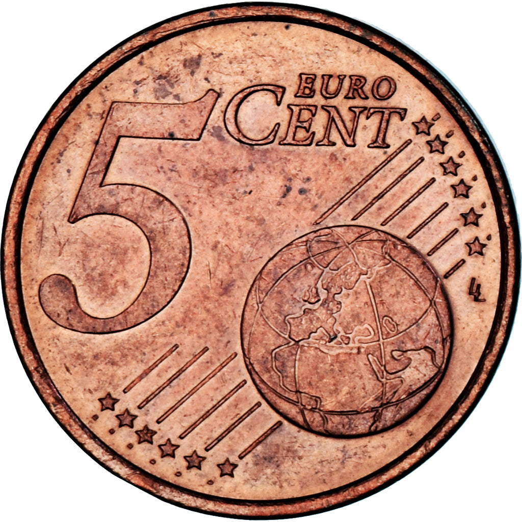 Monaco, 5 Euro Cent, 2001, Paris, EF(40-45), Copper Plated Steel, Gadoury:MC