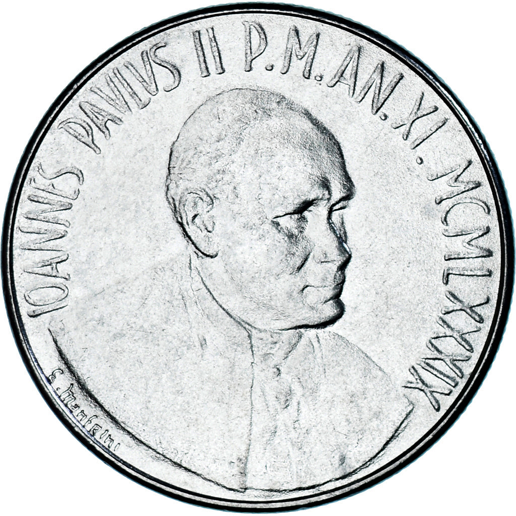 Moneda, CIUDAD DEL VATICANO, John Paul II, 100 Lire, 1989, FDC, FDC, Acero