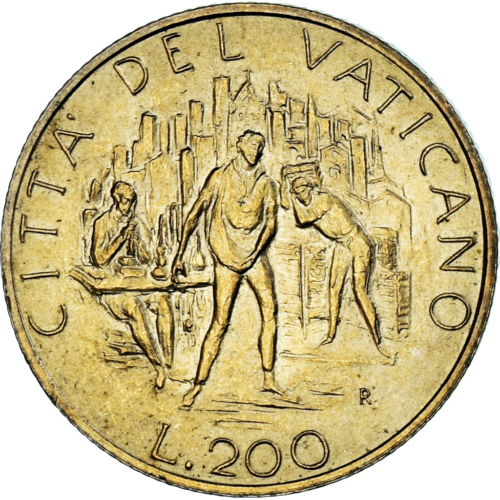 Moneda, CIUDAD DEL VATICANO, John Paul II, 200 Lire, 1989, FDC, FDC, Aluminio -