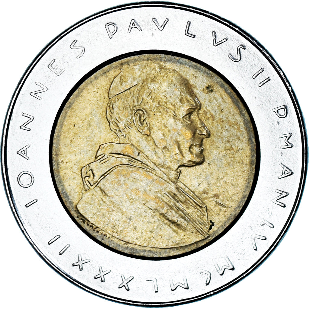 Coin, VATICAN CITY, John Paul II, 500 Lire, 1982, Roma, MS(63), Bi-Metallic